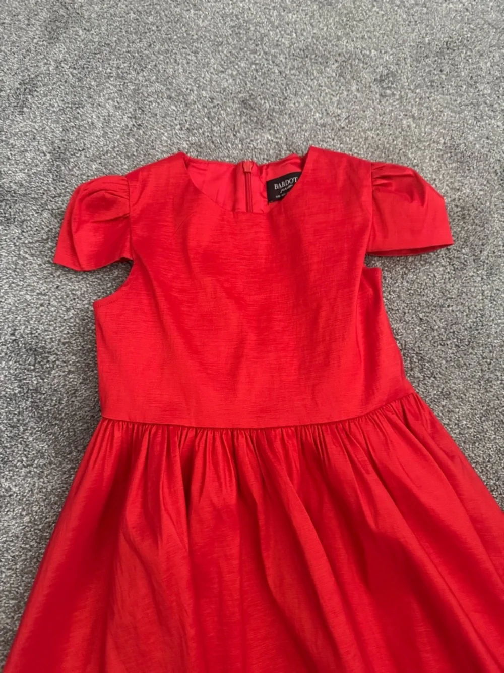 Bardot Bow Back Red Formal Dress Sz 7-8